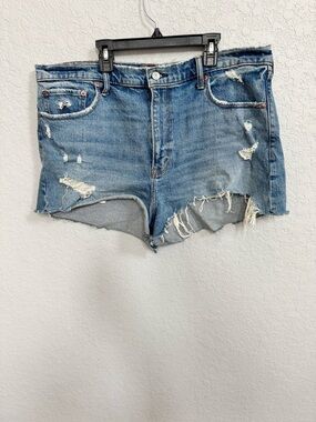 Abercrombie & Fitch high-rise mom denim shorts 33